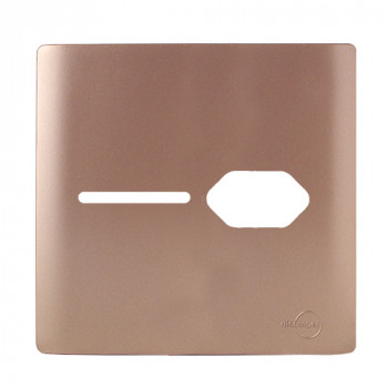 Placa 4x4 1 Tecla + 1 Tomada - Novara Ouro Rose Placa 4x4 1 Tecla + 1 Tomada - Novara Ouro Rose